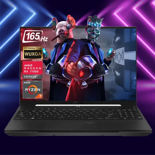 ASUS TUF - Laptop para juegos Ryzen 7 Ultimate de 16 pulgadas, FHD+ 165Hz, AMD Ryzen 7 7735HS, AMD Radeon RX 7700S (Beats GeForce RTX 4060), 32 GB