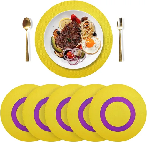 Miniatura 25 de Aruba Flag Round Table Placemats 15 Inch, Seasonal Table Mats Modern Place Mats for Dining, Kitchen, Parties, Camping