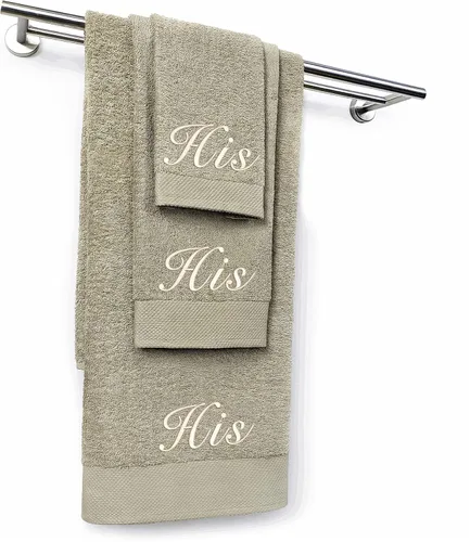 Miniatura 10 de Kaufman - Juego de toallas de baño bordadas personalizadas de calidad de hotel, toalla de mano y toallas para los dedos, 100% algodón para baño