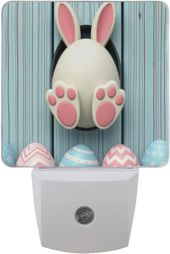 Miniatura 13 de Vdsrup Juego de 2 luces nocturnas personalizadas con enchufe, luz nocturna LED, lámpara con sensor automático del atardecer al amanecer