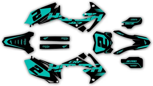 Miniatura 4 de Kit de gráficos para Honda CRF250R 2010-13 y CRF450R 2009-2012 FLIGHT Series Rojo 21 Mil - Adhesivo para moto Dirt Pit Bike - Adhesivo para moto
