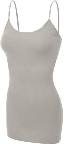 Miniatura 244 de Emmalise Camisola larga casual básica para mujer, con tirantes ajustables, top en capas