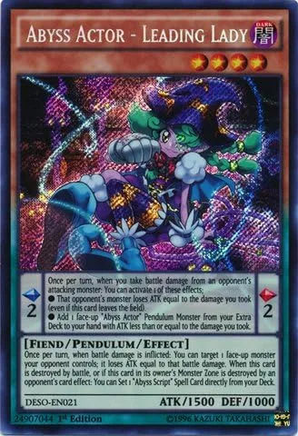 YU-GI-OH! - Actor del Abismo - Dama Protagonista (DESO-EN021) - Destiny Soldiers - 1ª Edición - Secret Rare