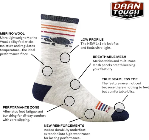 Miniatura 3 de Darn Tough Pacer Micro Crew Ultra-Lightweight with Cushion