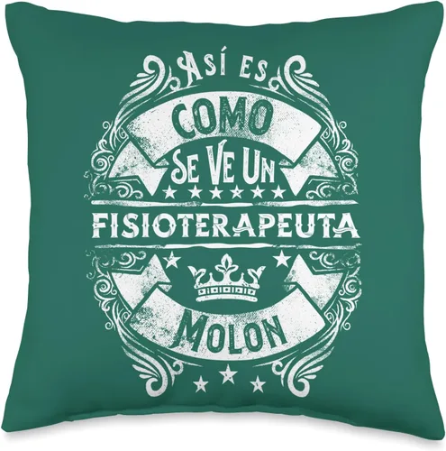 Regalo Original Fisioterapeuta Regalos Accesorios Un Fisioterapeuta Molon Divertido Humor para Hombre - Almohada de 16 x 16 pulgadas, multicolor