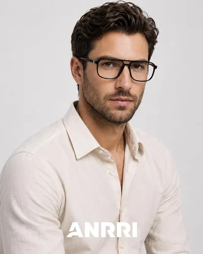 Miniatura 2 de ANRRI Gafas de bloqueo de luz azul, doble puente, marco de gafas de juego de computadora para hombres y mujeres