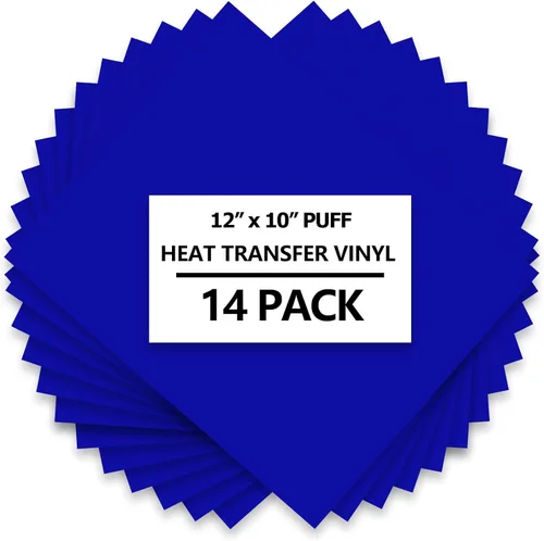 Miniatura 8 de HTVVETUR Rollos de transferencia de calor 3D Puff HTV - Vinilo HTV de 12 pulgadas x 9 pies para camisas, vinilo para planchar para Cameo - Fácil