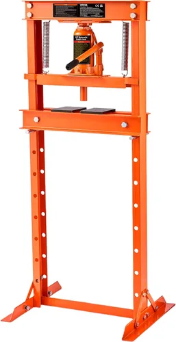 Miniatura 10 de VEVOR Prensa hidráulica de tienda, prensa de 10 T con estructura en H, placa para prensa y base en forma de H, prensa hidráulica ajustable y estable