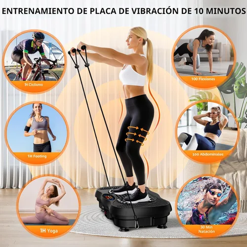 Miniatura 6 de Vibration Plate Exercise Machine, 130 Levels Full Body Workout Vibrating Plate for Lymphatic Drainage Weight Loss, 450 Lbs Capacity Shake Platform