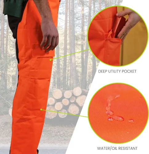 Miniatura 4 de MGP SUPPLY Apron Style Chainsaw Chaps with Pocket & Adjustable Waist Lightweight Class B Protective Safety Equipment