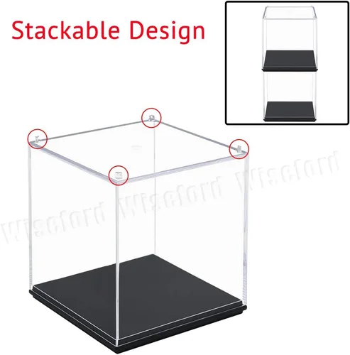 Miniatura 7 de Vitrina pequeña (2.6 x 2.6 x 2.5 pulgadas) caja transparente de acrílico para mini figura
