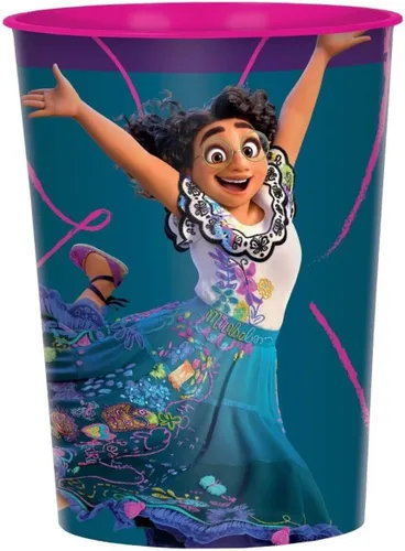 Amscan Vaso de plástico Encanto – 16 onzas | 1 taza multicolor para niños, recuerdo de fiesta perfecto y vasos para fiestas de cumpleaños