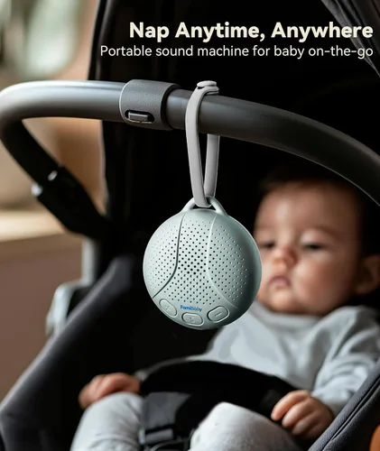 Miniatura 3 de Máquina de ruido blanco para bebés y niños - Chupete de sueño para bebés Máquina de sonido portátil con luz nocturna para guardería 16 sonidos