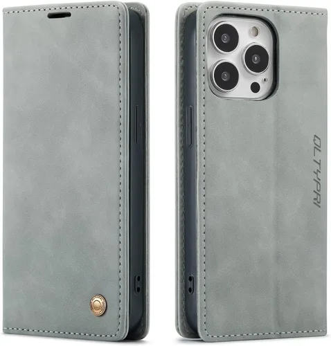 Miniatura 12 de QLTYPRI Para iPhone Air Case Wallet Con Tarjetero, Vintage PU Cuero Kickstand Cierre Magnético A Prueba De Golpes Folio Libro Funda Para IPhone 17