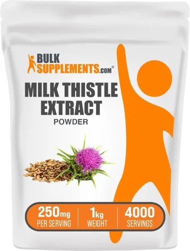 Miniatura 6 de BulkSupplements. com Polvo de extracto de cardo mariano, suplemento de hierbas, suplemento de cardo mariano, sin gluten, 250 mg por porción, 250 g