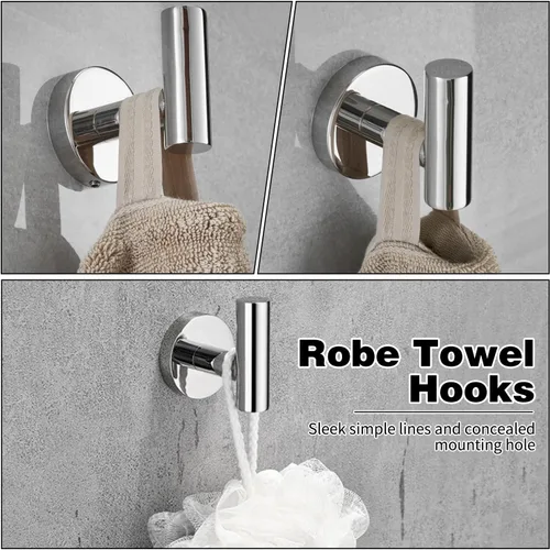 Miniatura 4 de Juego de accesorios de baño de 10 piezas, juego de accesorios de baño de níquel cepillado, incluye barras de toalla de mano de 16 pulgadas, soportes