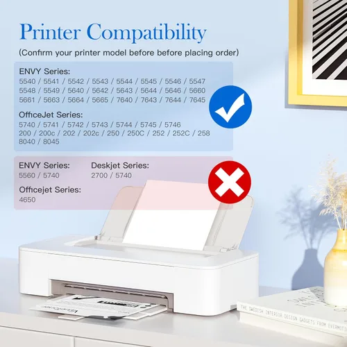 Miniatura 2 de Valuetoner 62XL Cartuchos de tinta negros para HP Ink 62 para cartuchos de tinta negra HP 62XL. Compatible con Envy 7640 7645 5660 5540 5544 5640