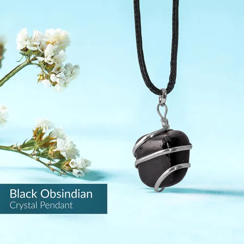 Miniatura 22 de PYOR Collar con colgante curativo de Reiki de cristal, gemas de buena suerte, prosperidad, riqueza, piedras preciosas naturales, collares de buena
