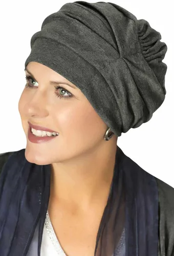 Miniatura 9 de Trinity Turbante 100% algodón - ¡3 estilos en uno! Sombreros encorvados para quimioterapia, para pacientes con cáncer.