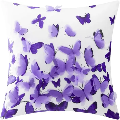 Miniatura 10 de KINGROSE Funda de almohada decorativa con diseño de mariposa 3D, diseño de corazón dulce, funda de cojín suave para el Día de San Valentín, Día