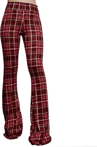 Miniatura 97 de ShopMyTrend - Pantalones de yoga largos con piernas anchas y acampanadas estilo palazzo, con cintura alta, para mujer