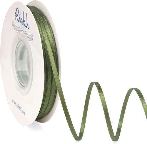 Miniatura 23 de Ribbli - Cinta de satén de doble cara dorada, 1/8 pulgadas x 50 yardas, uso para ramo de lazos, envoltura de regalos, decoración de tarjetas