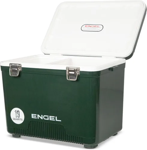 Miniatura 25 de Engel Hielera Drybox de 19 cuartos de galón, a prueba de fugas, hermética, y lonchera pequeña de carcasa dura para hombres y mujeres Azul