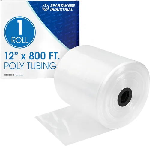 Miniatura 8 de Spartan Industrial Mini rollo de tubo plano de polietileno LDPE transparente de 6 pulgadas de ancho, 6 pulgadas de ancho x 1000 pies de largo, 2 mil