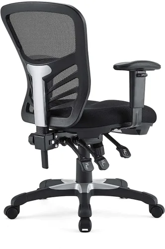 Miniatura 8 de Modway EEI-757-BLK Silla de oficina ergonómica articulada de malla en negro Color negro.