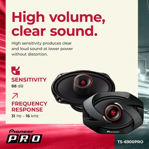 Miniatura 5 de PIONEER P.R.O. Series TS-6900PRO - Altavoces de 2 vías de 6" x 9" (par) - 600W máximo, perfecto para construcciones de alto SPL y audio profesional