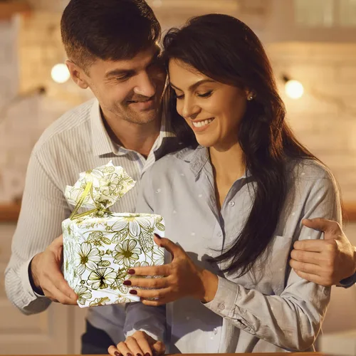 Miniatura 7 de TTLLQQ 40 hojas, 20 x 26 pulgadas, papel de seda impreso con estilo floral dorado para cajas de regalo, envoltura de regalo, manualidades, bodas