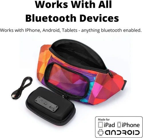Miniatura 5 de La cangurera número 1 con altavoces. Riñonera Bluetooth para fiestas/festivales/ravos/playa/barcos. Recargable, funciona con iPhone y Android. #1