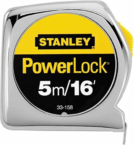 Stanley 33-158 - Cinta métrica PowerLock de 16.4 ft x 3/4 pulgadas, 2 unidades, graduaciones métricas/estándar