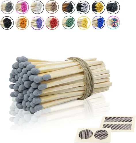 Miniatura 10 de Chandler Studio - Palillos de repuesto de madera de 3 pulgadas de largo con calcomanías de huelga, fósforos de seguridad al por mayor sueltos a