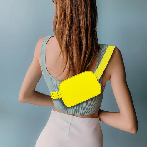 Miniatura 222 de Riñonera cruzada para mujeres y hombres, bolsa para cinturón para senderismo con correa ajustable, riñonera para correr, entrenamiento, deportes