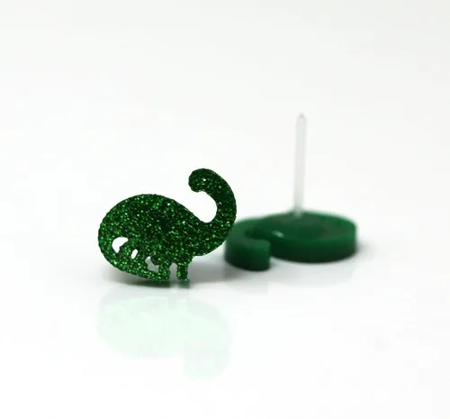 Miniatura 16 de Pendientes acrílicos cortados con láser sin metal en postes de plástico