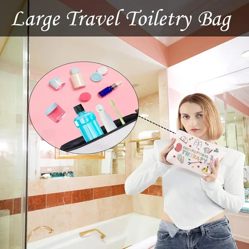 Miniatura 4 de LEVLO Linda bolsa de maquillaje de terapia ocupacional para terapeutas del futuro OT, regalo de atención médica para mujeres y niñas BFF, 4X-Large
