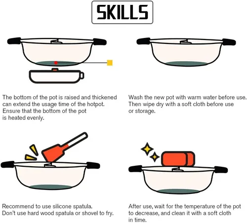 Miniatura 7 de Olla caliente con divisor para cocina de inducción de doble cara, olla de sopa de dos sabores china Shabu Shabu para fiesta en casa, reunión
