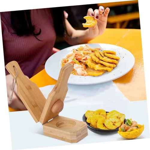 Miniatura 3 de HOMSFOU herramientas de tortilla plátanos Plátano prensa de peso prensa de plátano prensa de peso de cocción de plátano prensa de plátano prensa
