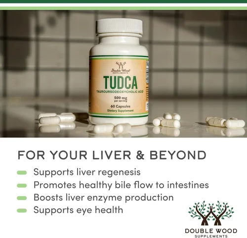 Miniatura 4 de TUDCA Suplemento de apoyo para el hígado con sales biliares, porciones de 500 mg, suplemento de limpieza de hígado y vesícula biliar