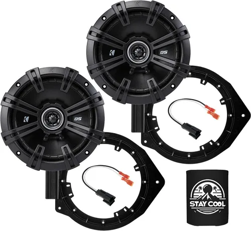 KICKER Altavoces de 6.5 pulgadas para Chevrolet Silverado 1500 2015-2021 Kit de actualización - Par de Series DS con adaptadores y arnés, altavoz de