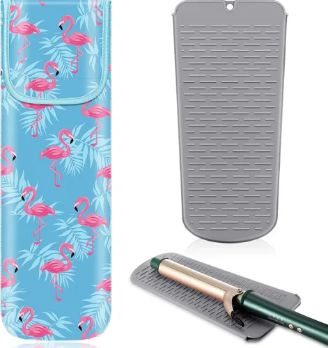 Miniatura 15 de Shappy 2 Piezas Funda de Viaje para Rizador Resistente al Calor Funda Porta Plancha Plana Manga de Neopreno Porta Alisador y Bolsa Plana