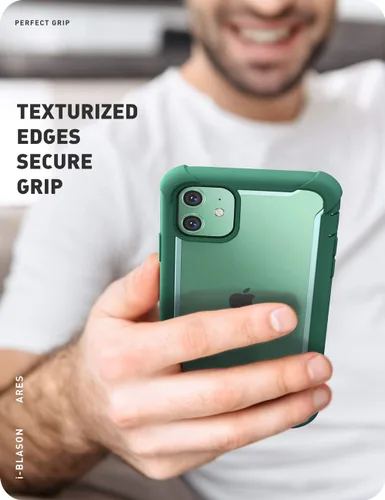 Miniatura 8 de i-Blason Ares - Funda para iPhone 11 de 6.1 pulgadas (versión 2019), funda transparente resistente de doble capa con protector de pantalla integrado