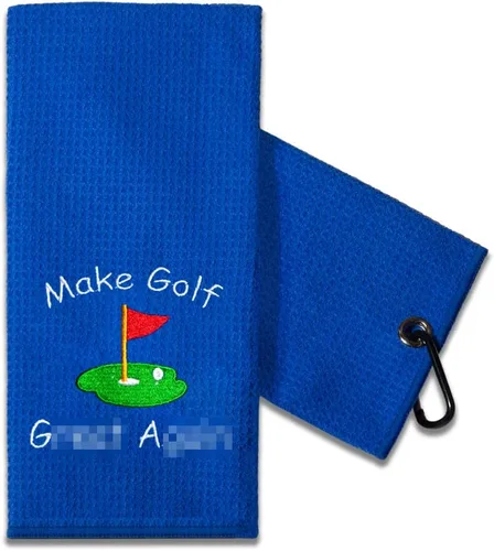 Miniatura 10 de TOUNER Toalla de golf divertida, regalos para papá, hombres, regalos de jubilación para golfistas, toalla de golf bordada divertida para bolsas
