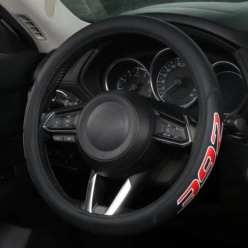 Miniatura 2 de Funda elástica para volante de 15 pulgadas, no de cuero, transpirable, compatible con Challenger Charger Durango 300C, accesorios de automóvil