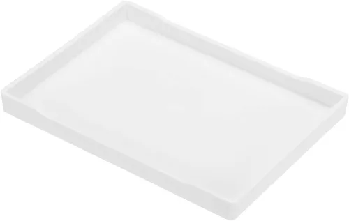 Miniatura 6 de PATIKIL Bandeja de comida rápida de 8 x 4, bandeja rectangular reutilizable reciclable multiusos para restaurante, cocina en casa, color negro
