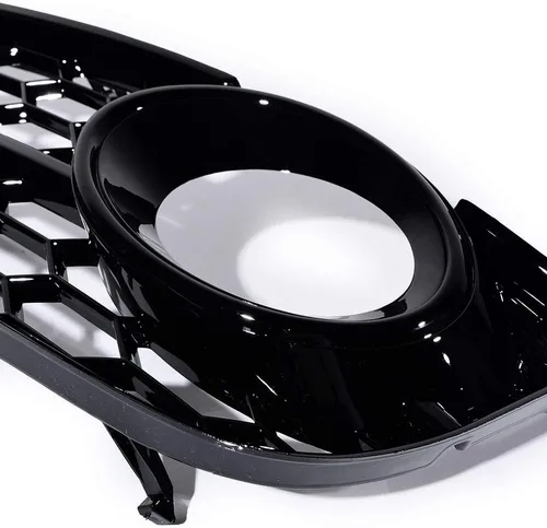 Miniatura 2 de Rejillas de malla de nido de abeja negro brillante para cubierta de luz antiniebla compatible con Audi 08-11 A5 Coupe Sportback 09-11 A5 Cabriolet