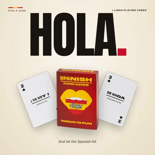 Miniatura 9 de Cartas de juego Lingo en español Tarjetas para viajar Aprende vocabulario español de una manera divertida y fácil 52 traducciones esenciales