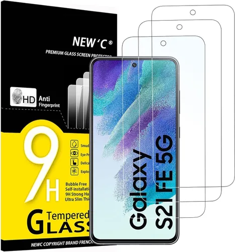 Miniatura 14 de NEW'C Paquete de 3 protectores de pantalla de vidrio templado diseñados para Samsung Galaxy S22+ / S22 Plus, compatible con fundas, antiarañazos
