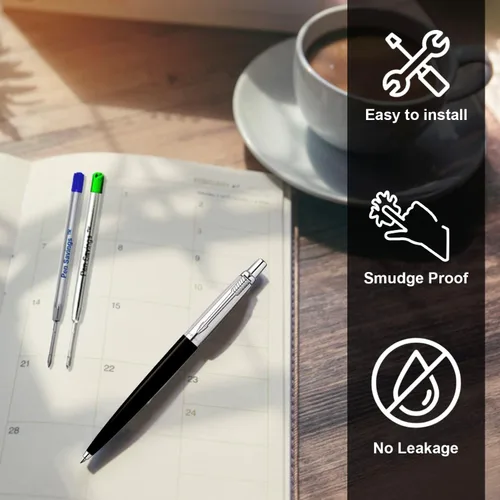 Miniatura 2 de Paquete de 5 repuestos de bolígrafo de gel Pen Savings compatibles con bolígrafos Parker, 0.028 in, escritura suave, flujo sin fricción